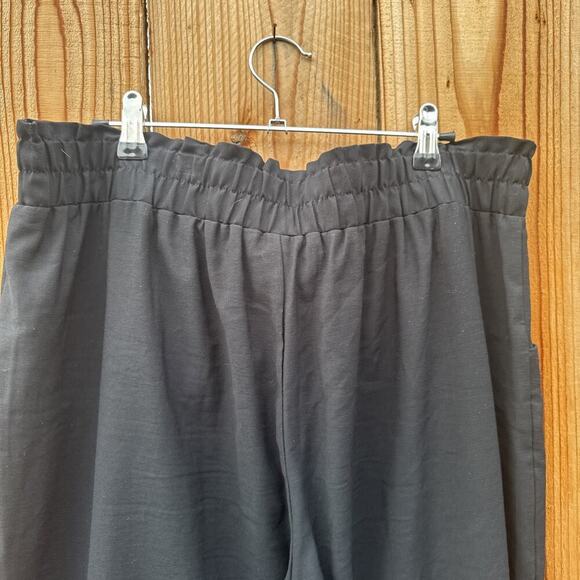 New Day Ankle Pants Womens XL Tapered Leg Elastic Waist Pockets Black - Picture 7 of 8